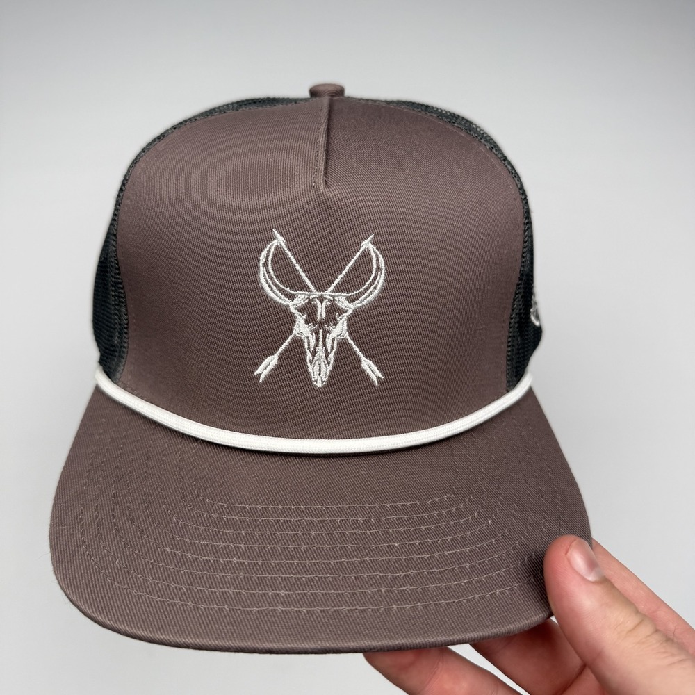 Southern String Hat Co Hat Cap Snap Back One Size Brown Skull Rope Western Mens